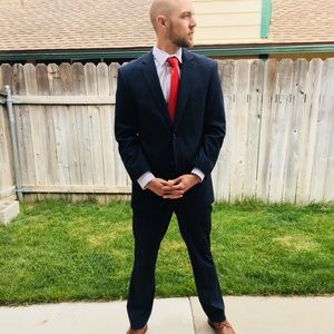 Perry Ellis Navy Blue Suit